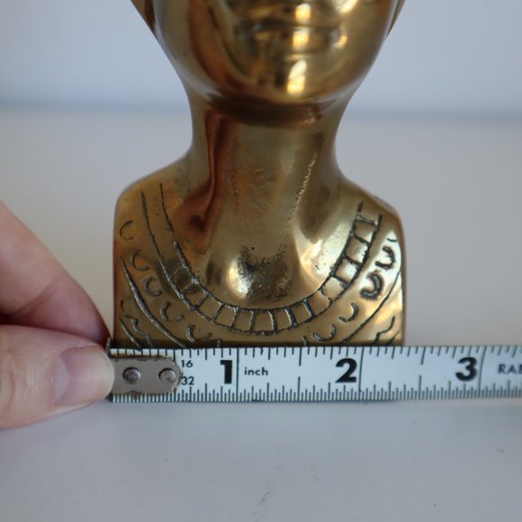 Vintage Brass Egyptian Pharaoh Head - Picture 13 of 16